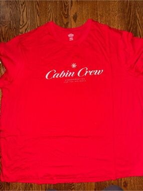 Target Red Tee with White Script Accent